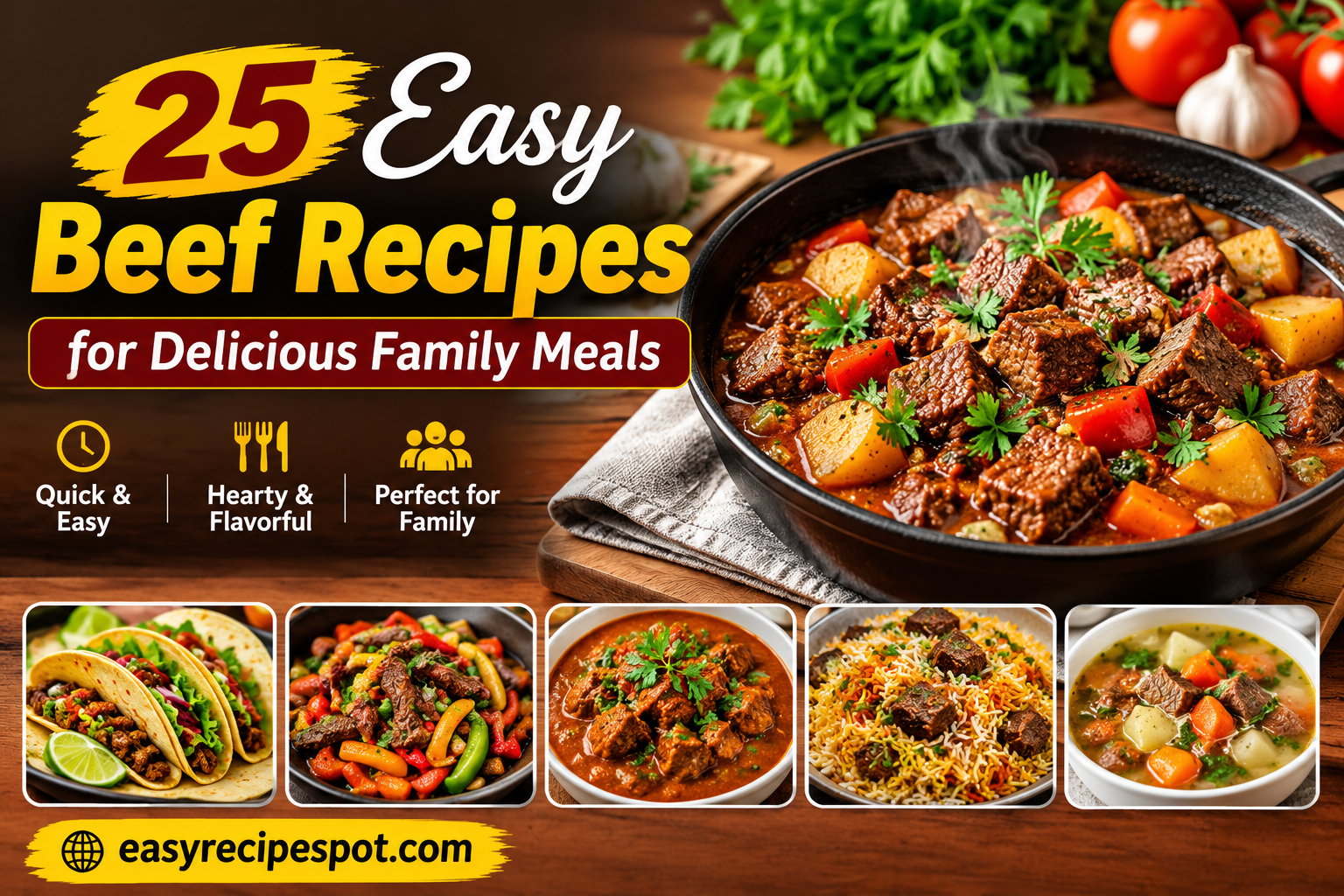 25 Easy Beef Recipes for Delicious Family Meals