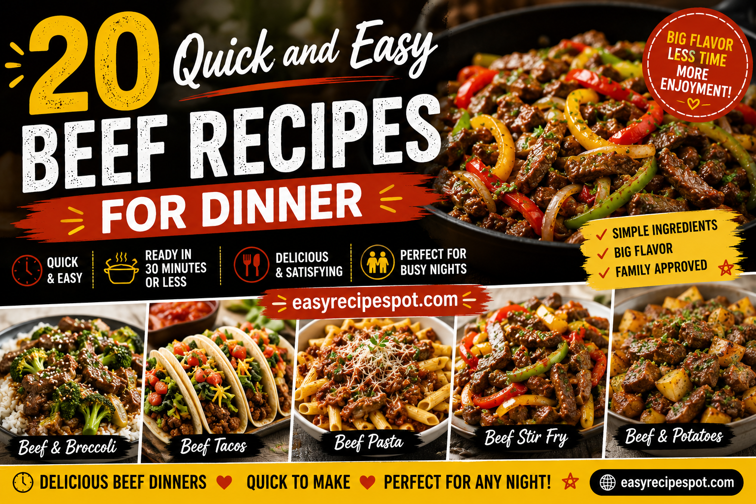 20 Quick and Easy Beef Recipes for Dinner