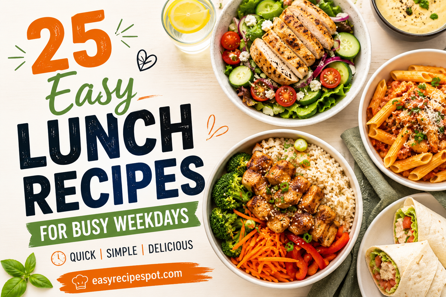 25 Easy Lunch Recipes for Busy Weekdays